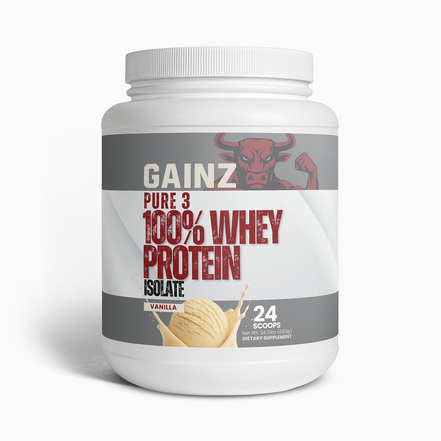 Pure3 100% Whey Protein Isolate (Vanilla)