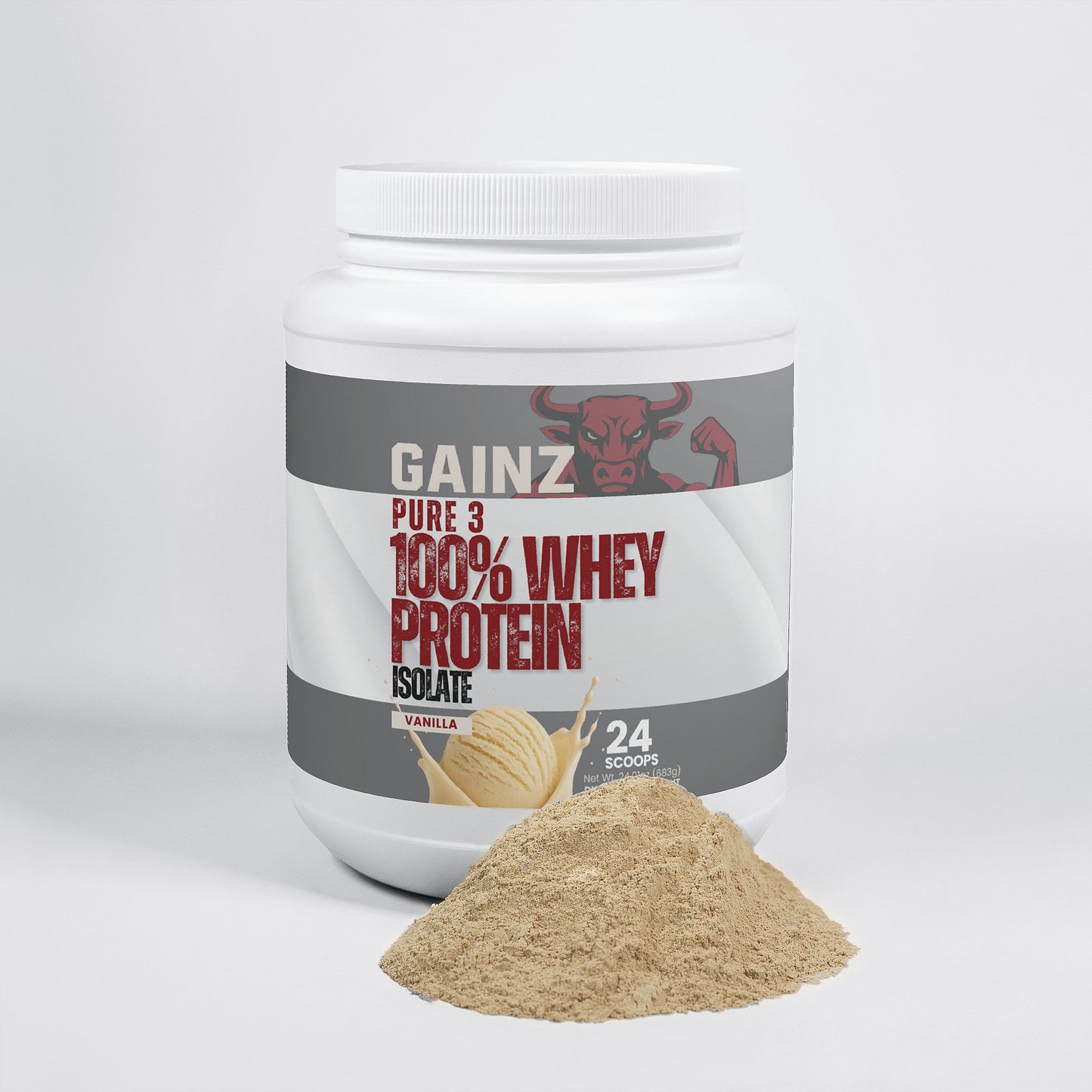 Pure3 100% Whey Protein Isolate (Vanilla)