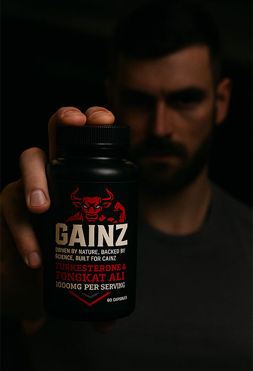 gainz bottle with man